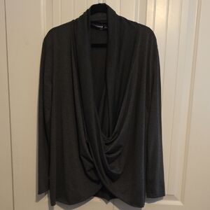 YOINS Charcoal Open Front Cardigan